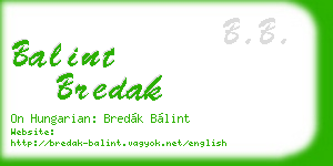 balint bredak business card